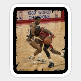 Dennis Rodman vs Michael Jordan, 1989 World Champions Sticker